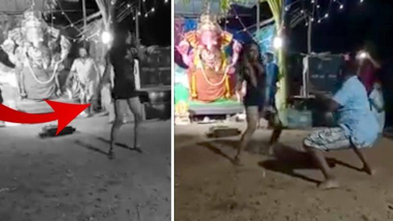 Glamour Dance  in front of Ganesha statue.. Turbulent "Hindu" Organization Sensational video