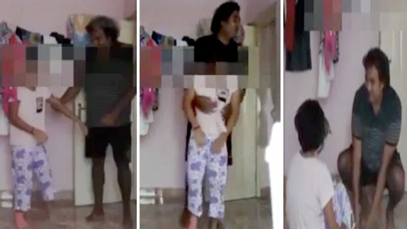 Goa Swimming Coach Trying to abuse a 15 years old girl in living room.. shocking video..