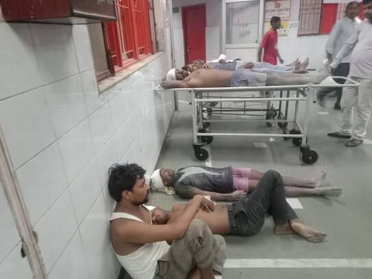 fierce fight between two groups for a sack cement in lucknow