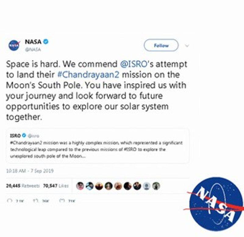 nasa congratulates isro