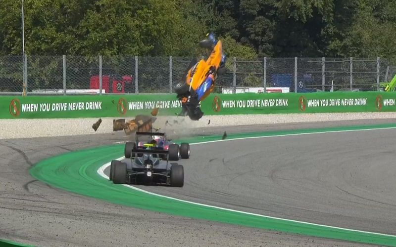 Formula 3 Driver involved in a horror crash at Italian Grand Prix