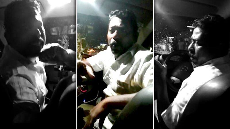 Pity that happened in the car at night.. Cab Driver Shocking Video With woman..