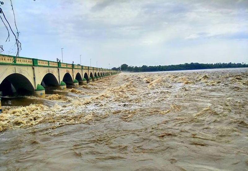 Again Flood in banks of the Bhima River in Indi