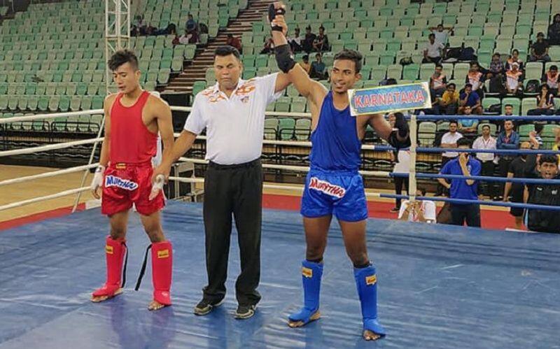 MTI National Muaythai Championship Karnataka boxer Nithin Anjaneya bags gold