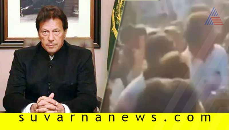 Imran Khan go back Massive protests humiliate Pakistan PM in POK