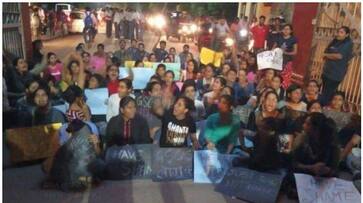 Heavy protests in BHU, students protesting on street for dismissal of professor accused of sexual exploitation