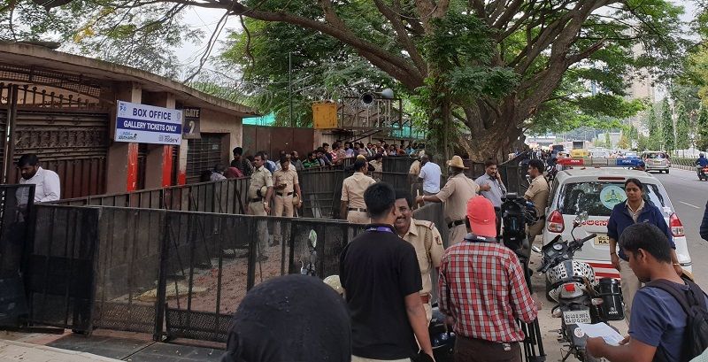 Bengaluru police tightened security at M Chinnaswamy Stadium for Final India vs South Africa t20 match ckm