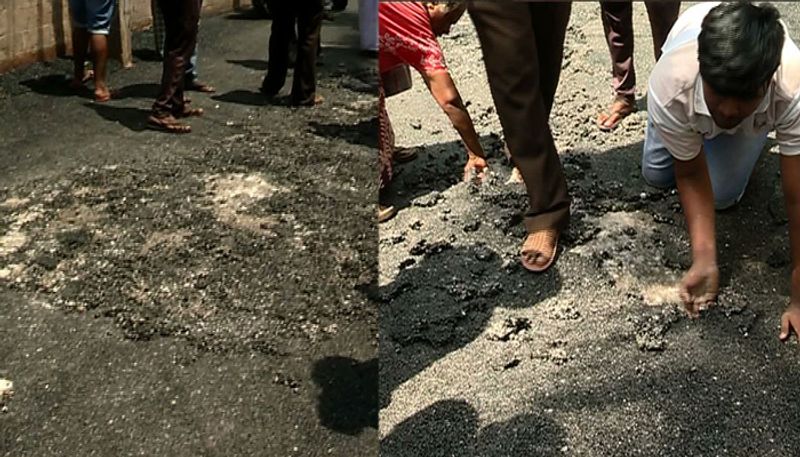 Worsened road in Ponnampete-Kutta highway