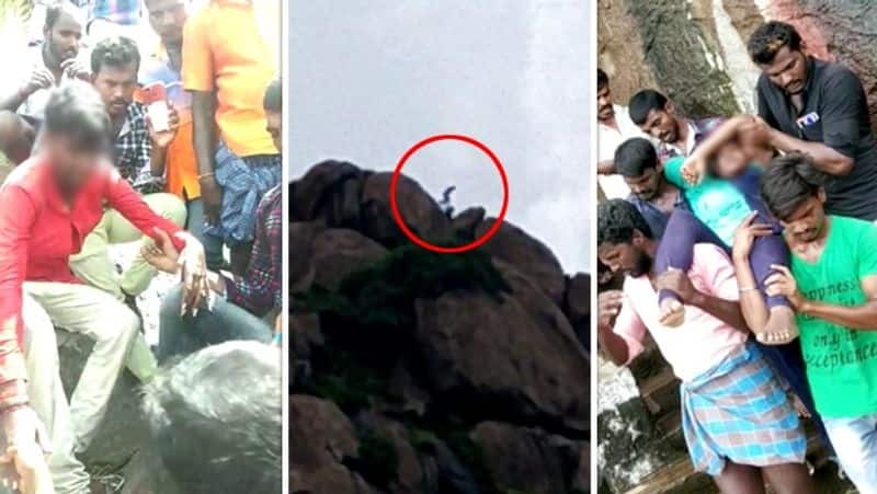 Love couple from different castes    Because the opposition is leaving  Shock from the top of the mountain .. Video