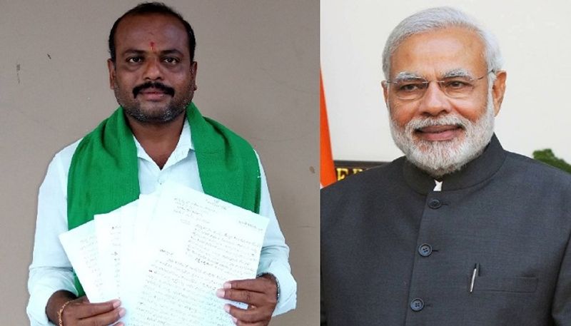 koppal farmer writes letter In Blood to PM narendra modi over Tungabhadra River