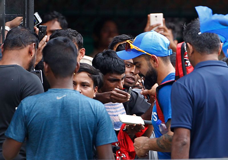 Bengaluru fans gathered for team india practice session in chinnaswamy stadium