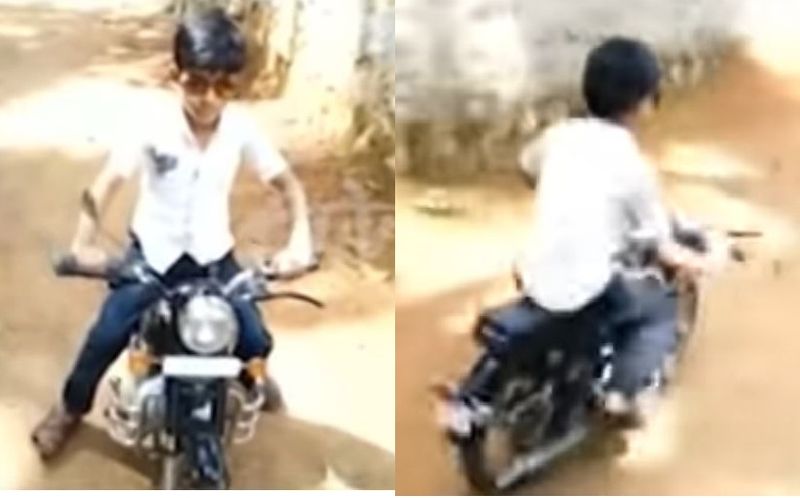 Father build mini royal enfield and gift to his 6 year old son in kerala