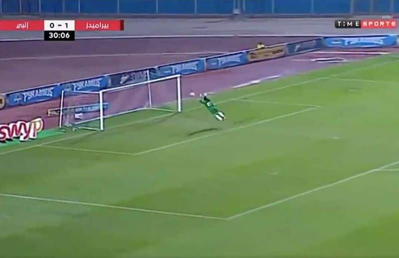 Egyptian goalkeeper goes viral for incredible save after heading the ball clear