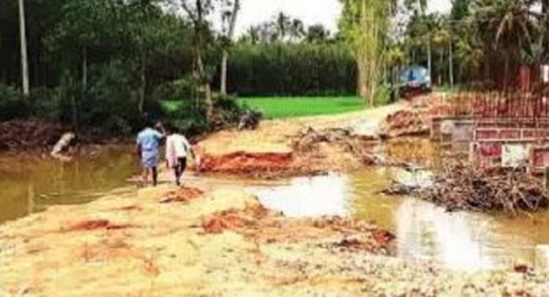 Heavy Rain in Udupi: Bridge Collapse in Dhoopadakatte