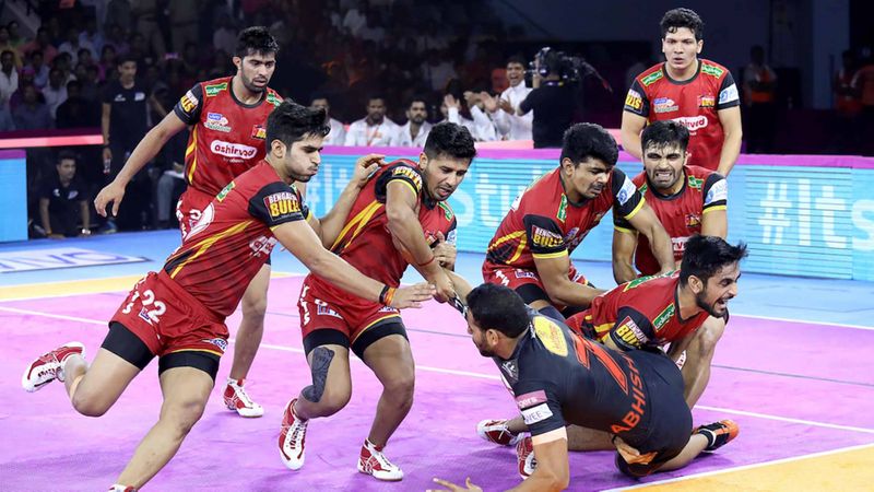 PKL 2019 Bengaluru Bulls Beat U Mumba by 35-33 points