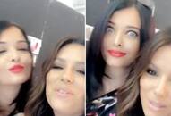 Aishwarya Rai unites with friend Eva Longoria at Paris Fashion Week (Video)