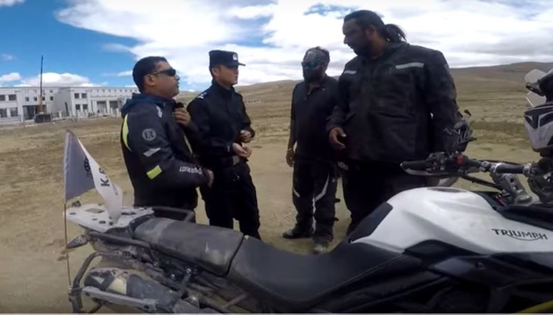 Indian bikers busted china police when they cross border milestone