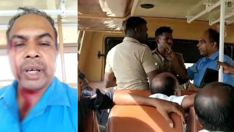 police attacked bus conductor... police investigation