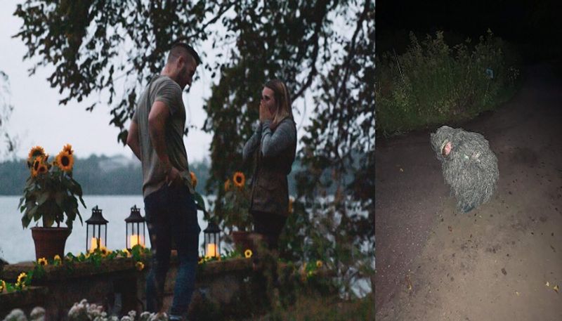 Girl wins the Internet after dressing as bush to secretly capture sister s proposal