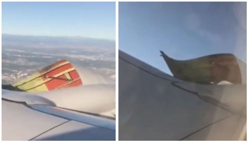 airplane engine cover collapsed video viral