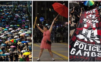 Hong Kong people challenge China on chaines Independence Day