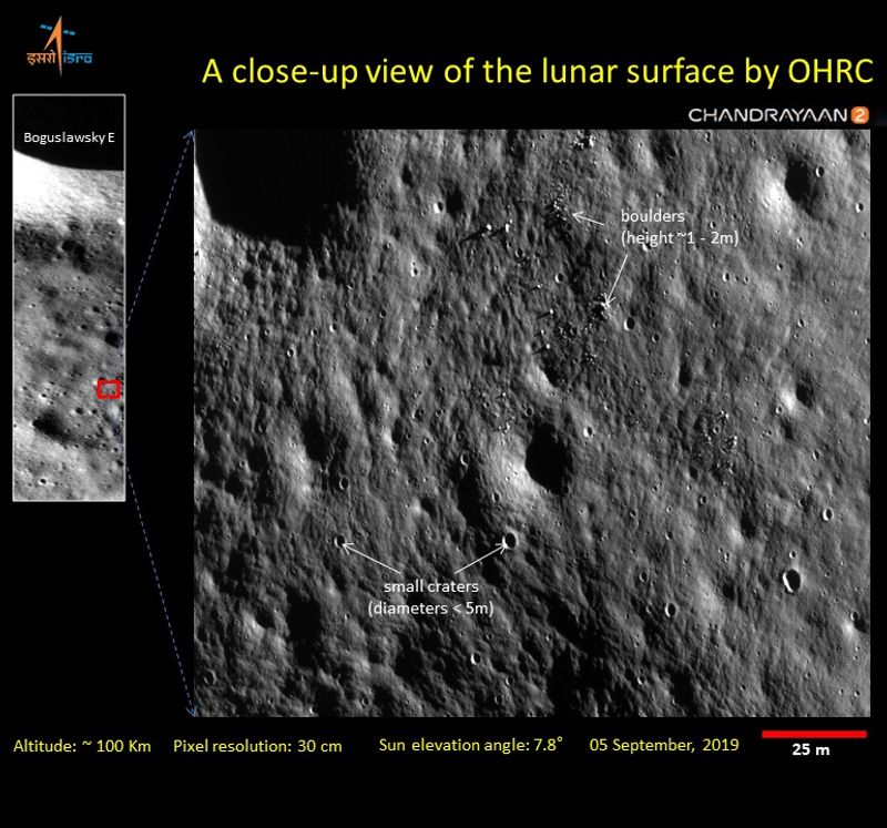 ISRO Releases First High Resolution Images Of The Moon Captured By Chandrayaan 2 Orbiter