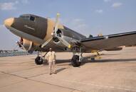 Air Force Day Dakota Parshurama gifted by BJP MP Rajeev Chandrasekhar flies sortie