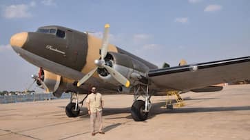 Air Force Day Dakota Parshurama gifted by BJP MP Rajeev Chandrasekhar flies sortie