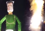 Madhya Pradesh: Residents of Khargone burn Pakistan PM Imran Khan's effigy on Dussehra