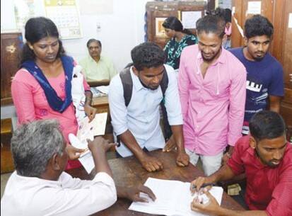 graduates came to buy application for cooking and cleaning work