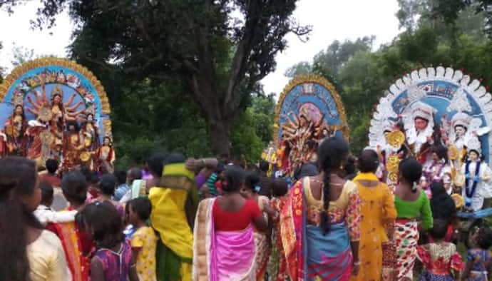 একাদশীতে পুজোয় মাতেন  বড়জোল গ্রামের আদিবাসীরা