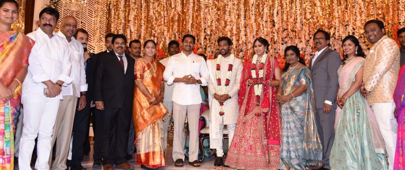 Andhra Pradesh CM Jagan Attends home minister sucharitha marriage reception