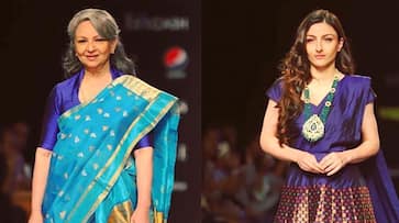 Lotus Make-up India Fashion Week: Sharmila Tagore, Soha Ali Khan walk for Sanjukta Dutta