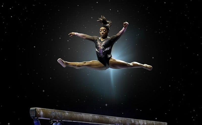 most in gymnastics history 25 World Championships medals for Simone Biles