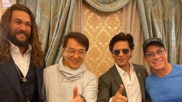 Shah Rukh Khan poses with Jackie Chan, Jason Momoa, Jean-Claude Van Damme (In Pics)