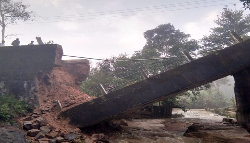 Heavy Rain in Chikkamagluru District: Bridge Collapse