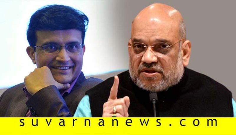 Newly elected bcci president Sourav ganguly meet Union minister Amit Shah