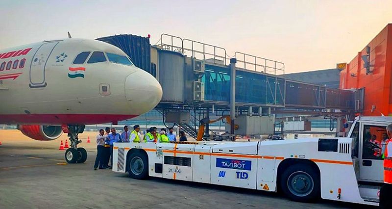 First time in world Taxiboat started to be used for Aircraft in Air India