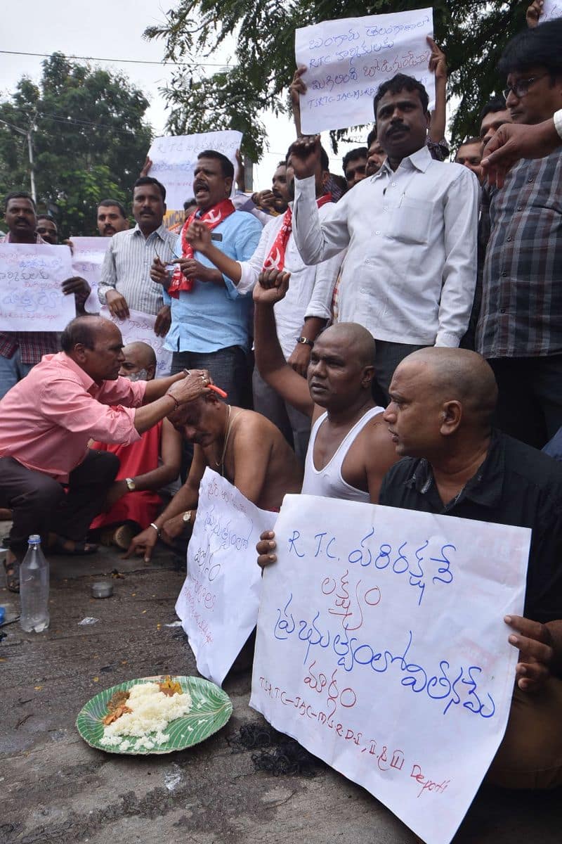 RTC employees Strike at karimnagar district