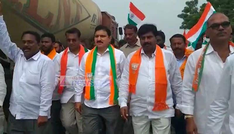 BJP MP SUJANA CHOUDARY PARTICIPATED GANDHI SANKALPA YATRA AT NADIGAMA