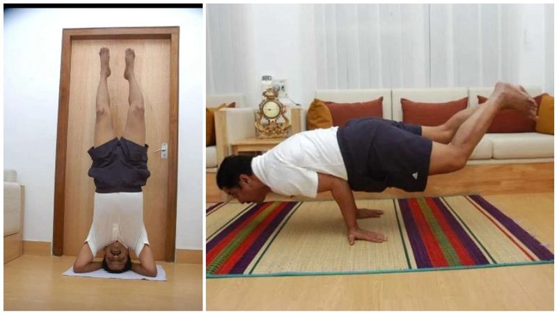 actor sivakumar doing yoga in his  daily routine  life