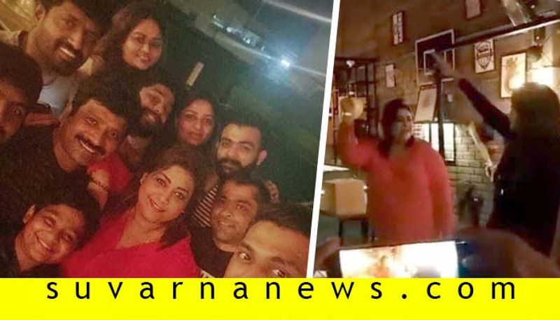 Kannada actress Rakshitha  and rachita ram dance in Prem birthday party