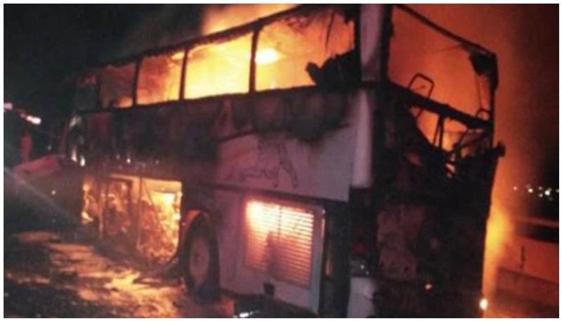 45 Passengers Safely Escaped From Bus Accident In Nalgonda District