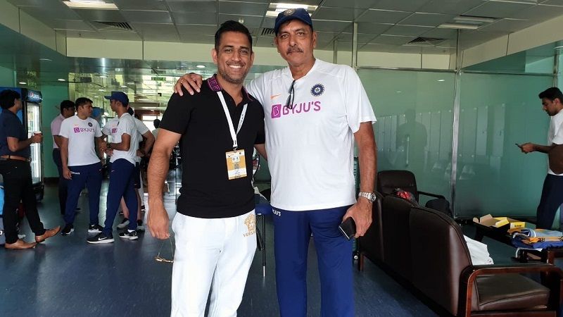 MS dhoni spot team india dressing room after 3rd test win against south africa