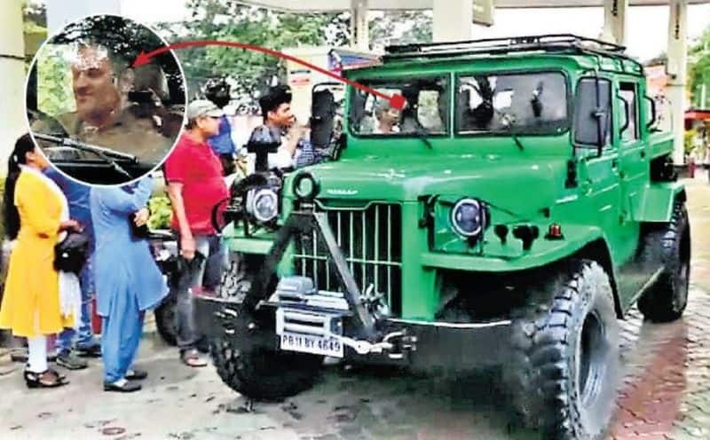 Ms dhoni buys Indian army nissan jonga vehicle