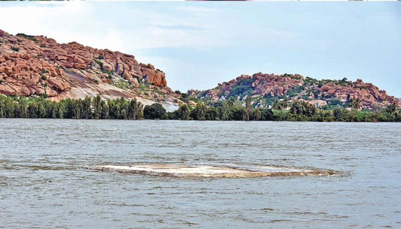 Some Monuments Inundated of Hampi in Vijayanagara grg