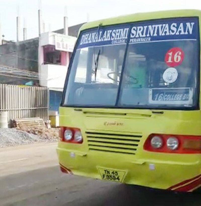 diesel tank from a college bus fell in road