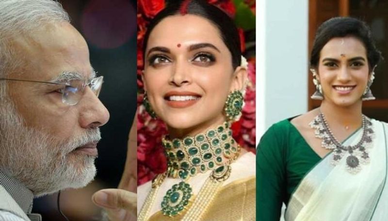 Deepika Padukone and P V Sindhu as Bharat Ki Laxmi for PM Modi