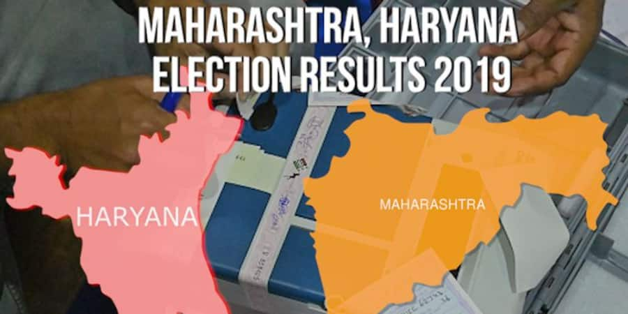 Maharashtra Haryana election result Live updates of fate of 2 states BJP Congress NCP Shiv Sena JJP