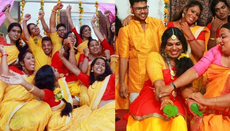 seema vineeth transgender haldi celebration